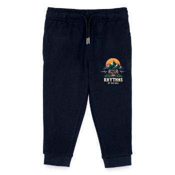 Camping-Herzschlag - Witzige Sprüche - Kinder Organic Jogginghose Mini Mover von Stanley/Stella - Navy - Vorne