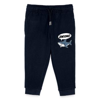 Kiefernah! - Lustiger Hai - Kinder Organic Jogginghose Mini Mover von Stanley/Stella - Navy - Vorne