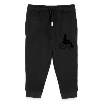 Wheelchair Man - Kids Organic Sweatpants by Stanley/Stella - black - Front
