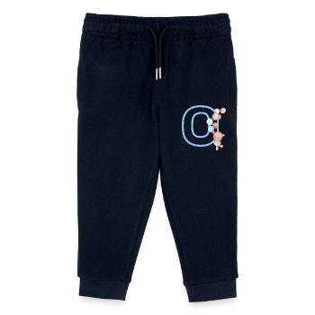 Letter o blue bear - Kids Organic Sweatpants by Stanley/Stella - navy - Front