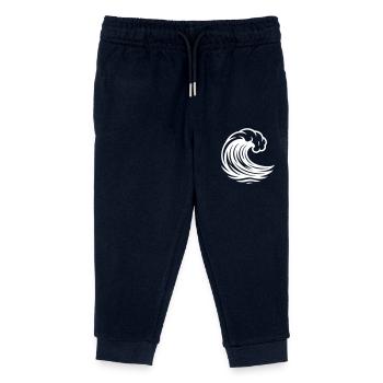 Wave Ocean - Kids Organic Sweatpants by Stanley/Stella - navy - Front