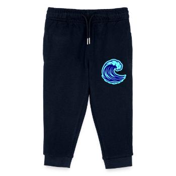 Wave Ocean - Kids Organic Sweatpants by Stanley/Stella - navy - Front