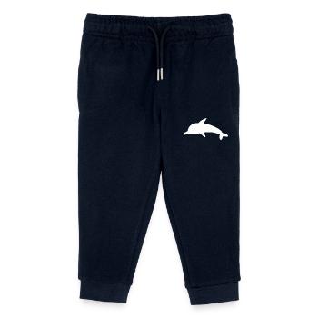 Delfin Delphine Schattenfigur - Kinder Organic Jogginghose Mini Mover von Stanley/Stella - Navy - Vorne