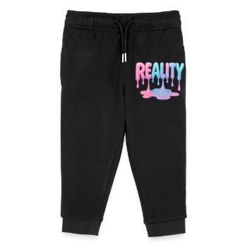 Réalité - Police pastel dégoulinante - Pantalon de jogging enfant bio Stanley/Stella - noir - Devant