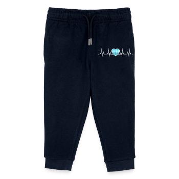 Bayern Herzschlag EKG - Kinder Organic Jogginghose Mini Mover von Stanley/Stella - Navy - Vorne