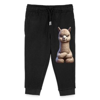 Alpaca grim 1 - Kids Organic Sweatpants by Stanley/Stella - black - Front