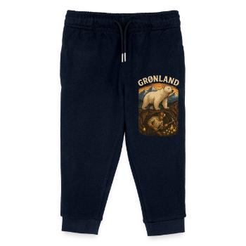 Grönland - Kinder Organic Jogginghose Mini Mover von Stanley/Stella - Navy - Vorne