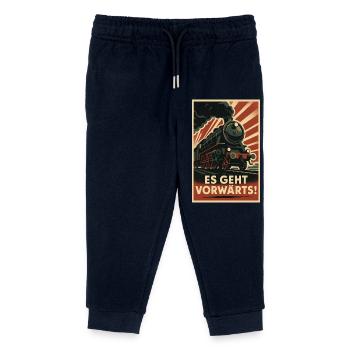Railways Moving forward - Kids Organic Sweatpants by Stanley/Stella - navy - Front