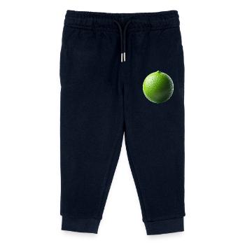 Frische Limette – Minimalistische Natur - Kinder Organic Jogginghose Mini Mover von Stanley/Stella - Navy - Vorne