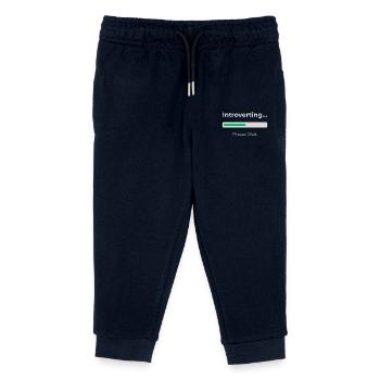 Introvert Loading - Kids Organic Sweatpants by Stanley/Stella - navy - Front