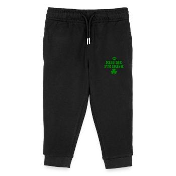Kiss me im irish - Kids Organic Sweatpants by Stanley/Stella - black - Front