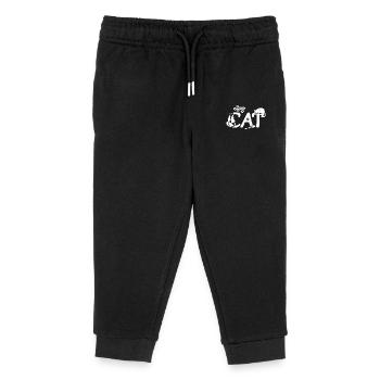 Katze mit Katze (Weiß) - Kinder Organic Jogginghose Mini Mover von Stanley/Stella - Schwarz - Vorne