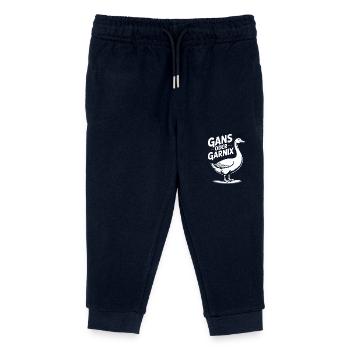 Gans oder garnix Gans und lustiger Spruch - Kinder Organic Jogginghose Mini Mover von Stanley/Stella - Navy - Vorne