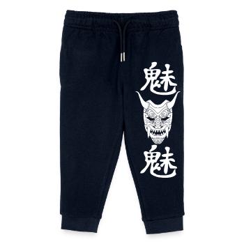 Démon blanc japonais - Pantalon de jogging enfant bio Stanley/Stella - marine - Devant