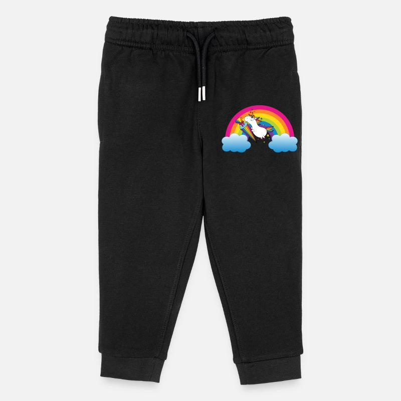Einhorn Einschulung - Kinder Organic Jogginghose Mini Mover von Stanley/Stella - Schwarz