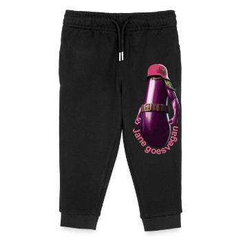 Jane wird Veganerin - Kinder Organic Jogginghose Mini Mover von Stanley/Stella - Schwarz - Vorne