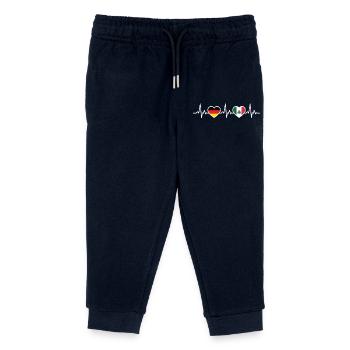 Mexique Allemagne Battement de cœur Drapeau Mexicain - Pantalon de jogging enfant bio Stanley/Stella - marine - Devant