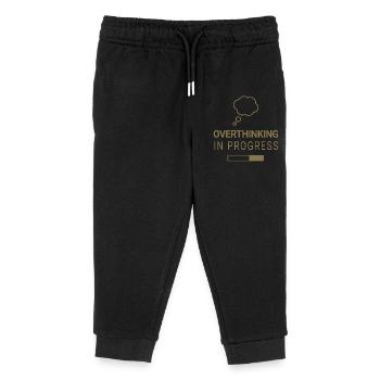 Overthinking in progress - Kids Organic Sweatpants by Stanley/Stella - black - Front