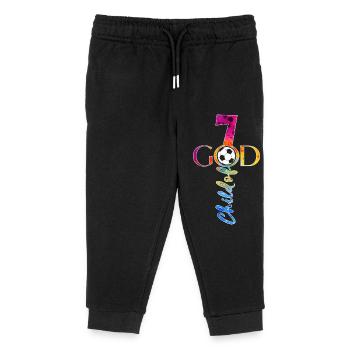 GOTT 7 JAHRE JESUS FUßBALL 7. GEBURTSTAG - Kinder Organic Jogginghose Mini Mover von Stanley/Stella - Schwarz - Vorne