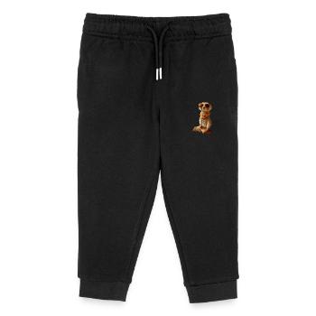 Meerkat, Animal Lover, Sweet, Surikate, Mongoose - Kids Organic Sweatpants by Stanley/Stella - black - Front