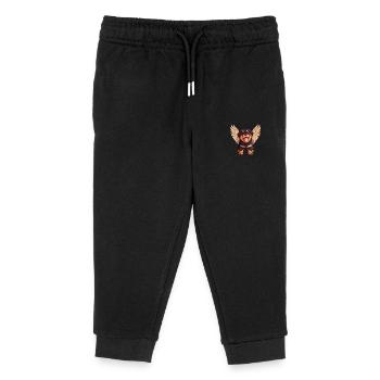 Rottweiler Engel Süßer Cartoon - Kinder Organic Jogginghose Mini Mover von Stanley/Stella - Schwarz - Vorne