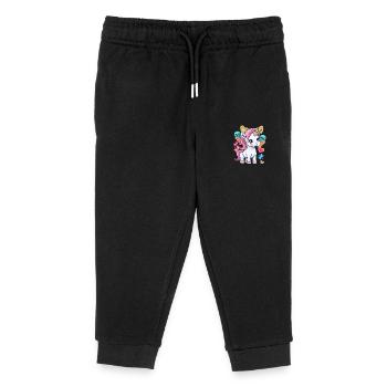 Crème Glacée Enfants Enfant Été Licorne Bébé - Pantalon de jogging enfant bio Stanley/Stella - noir - Devant