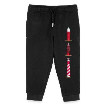 Leuchttürme Texel, Den Oever, Westerlichttoren - Kinder Organic Jogginghose Mini Mover von Stanley/Stella - Schwarz - Vorne