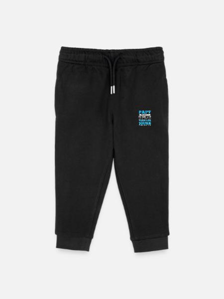 Papy Merci D'être Là Cadeau Tendre Grand-Père - Pantalon de jogging enfant bio Stanley/Stella - noir