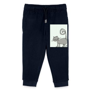 Schmusekatze - Kinder Organic Jogginghose Mini Mover von Stanley/Stella - Navy - Vorne