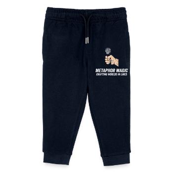Poetry Slam Metaphor Magic Slam Poetry - Kids Organic Sweatpants by Stanley/Stella - navy - Front