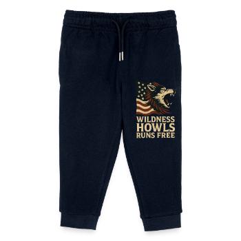 Wild Howl, Kostenloser Kurs - Amerikanisch - Kinder Organic Jogginghose Mini Mover von Stanley/Stella - Navy - Vorne
