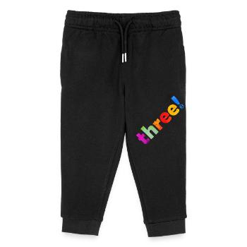 THREE 3 YEARS 3RD BIRTHDAY - Kids Organic Sweatpants by Stanley/Stella - black - Front