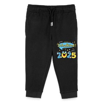 Schulkind 2025 Einschulung Schulanfang - Kinder Organic Jogginghose Mini Mover von Stanley/Stella - Schwarz - Vorne