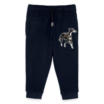 Silhouette Greyhound Contour élégant - Pantalon de jogging enfant bio Stanley/Stella - marine - Devant
