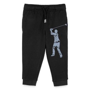 Silhouette de golfeur de golf - Design Grunge blanc - Pantalon de jogging enfant bio Stanley/Stella - noir - Devant