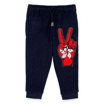 Hongkong Flagge Frieden Victory Symbol - Kinder Organic Jogginghose Mini Mover von Stanley/Stella - Navy - Vorne