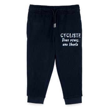 Bicycle Two-Wheeled Bicycle Freedom - Kids Organic Sweatpants by Stanley/Stella - navy - Front