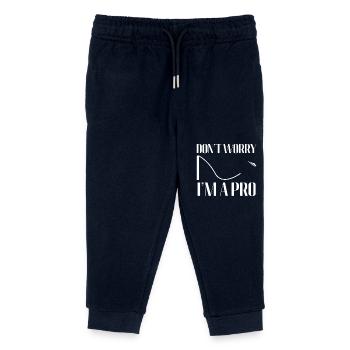 Don't Worry I'm a Pro - Skispringen Humor - Kinder Organic Jogginghose Mini Mover von Stanley/Stella - Navy - Vorne