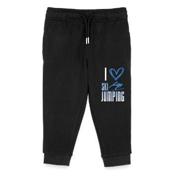 Ich liebe Skispringen - Winter Sport - Kinder Organic Jogginghose Mini Mover von Stanley/Stella - Schwarz - Vorne