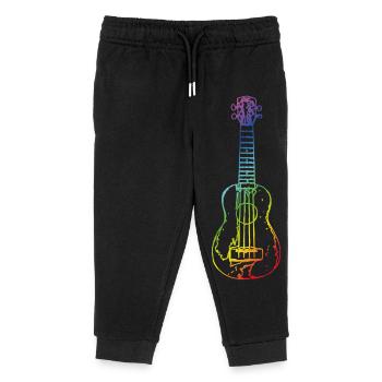 Ukulélé de style vintage - Pantalon de jogging enfant bio Stanley/Stella - noir - Devant