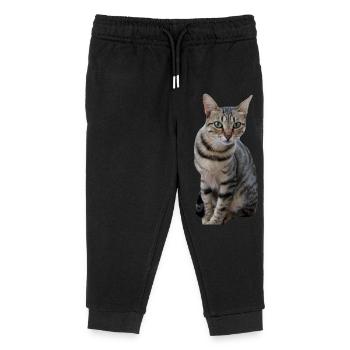 Cat Kitten - Kids Organic Sweatpants by Stanley/Stella - black - Front