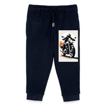 Motorcycle | Biker | Motorcyclist - Kids Organic Sweatpants by Stanley/Stella - navy - Front