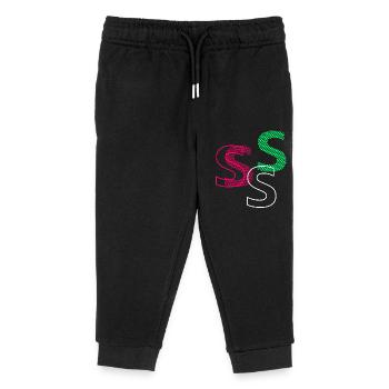 S Letter - Kids Organic Sweatpants by Stanley/Stella - black - Front