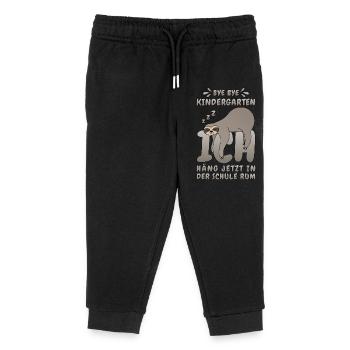 Faultier Bye Bye Kindergarten Schule Grundschule - Kinder Organic Jogginghose Mini Mover von Stanley/Stella - Schwarz - Vorne