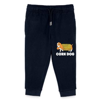 Corn dog - Kids Organic Sweatpants by Stanley/Stella - navy - Front