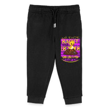 Caca de canard ! - Pantalon de jogging enfant bio Stanley/Stella - noir - Devant