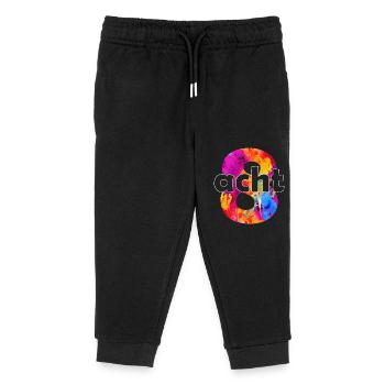 ACHT 8 JAHRE JUNGE 8. GEBURTSTAG - Kinder Organic Jogginghose Mini Mover von Stanley/Stella - Schwarz - Vorne