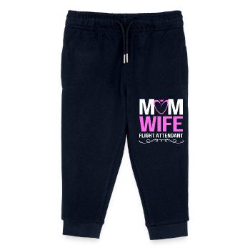 Stewardess Flugbegleiter - Kinder Organic Jogginghose Mini Mover von Stanley/Stella - Navy - Vorne