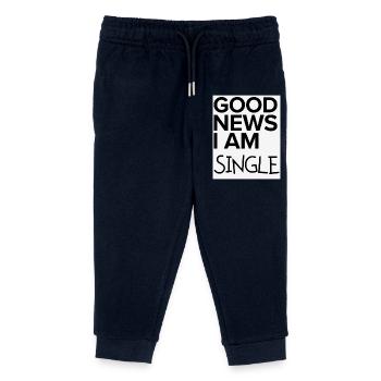 Célibataire Bonne Nouvelle - Pantalon de jogging enfant bio Stanley/Stella - marine - Devant