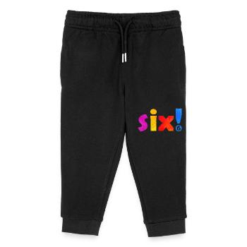 SIX 6 YEARS 6TH BIRTHDAY - Kids Organic Sweatpants by Stanley/Stella - black - Front